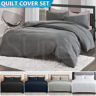 $15.99 • Buy Doona Duvet Quilt Cover Set Pillowcase King Single Double Queen Size Bed Cover