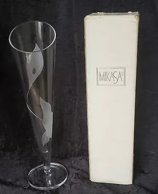 Mikasa 10 1/4   Etched Crystal Vase Eternal Spring XY140/684 New Open Box • $18