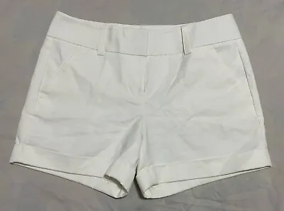 VINCE CAMUTO Womens White Stretch Cotton Dress Shorts Size 8 EUC • $15