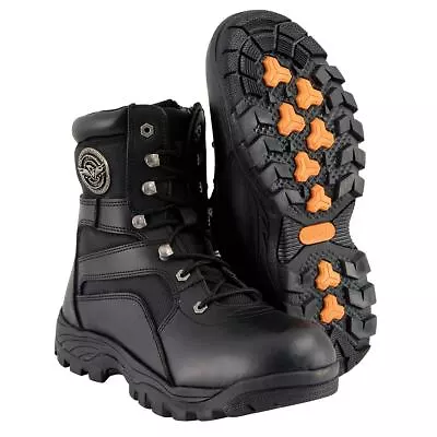 Milwaukee Leather MBM9105 Men's 9-Inch Black Tactical Lace To Toe Leather Boots • $89.99