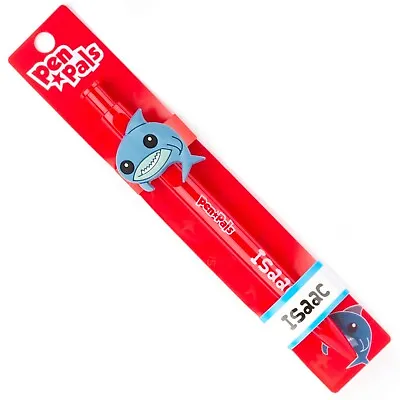 Kids Personalised Pens Name Zoo Animal Blue Ballpoint Pen School Gift Boys Girls • £3.99