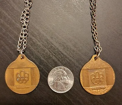 Vintage 1976 Montreal Olympic Medal Pendant With Chain (Weightlifting&Athletics) • $32