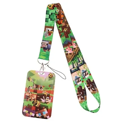 Mine Craft Video Game Series Themed Green Lanyard With ID Badge Holder • $7.99