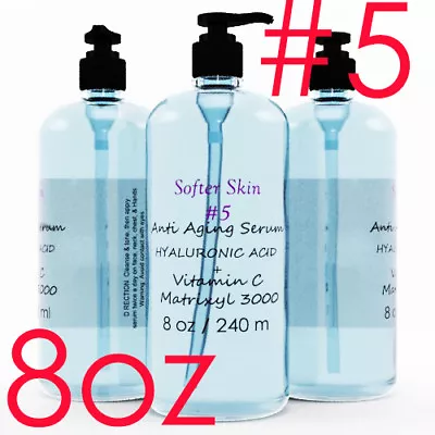 #5 8 OZ 100% PURE HYALURONIC ACID SERUM Anti-Aging Vitamin C & Matrixyl 3000 • $25.99