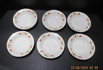 Set Of 6 Vintage Jewel Tea Autumn Leaf Berry Bowls ~ Mary Dunbar • $15