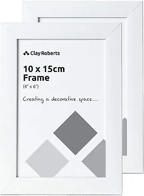£4.89 • Buy Pack Of 2 Photo Frames 6x4 White, Grey, Silver, Brown, Black, 6x4 Picture Frame