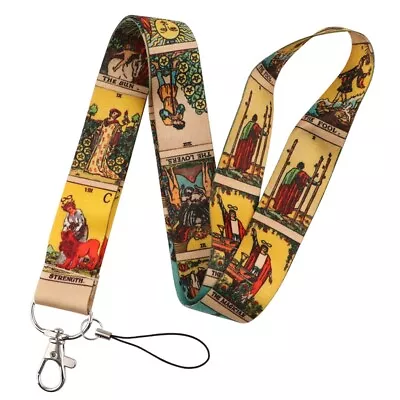 Tarot Card Print For Key Lanyard Neck Strap For W/ Quick Release Buckle ID Badge • £5.64