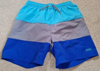 Zoggs Durafeel Striped Swim Shorts Boys Size XL • £5