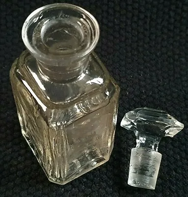 £30 • Buy Antique Georgian Victorian Glass Scent Perfume Bottle With Stopper - Vintage Gla