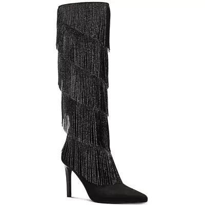 INC Womens Shyn Faux Suede Tall Fringe Knee-High Boots Shoes BHFO 5282 • $19.99