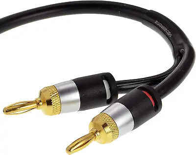 ™ 12AWG Ultra Series Speaker Cable W/Dual Gold Plated Banana Tips (6 Feet) - CL2 • $23.99