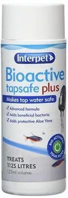 INTERPET AQUARIUM BIOACTIVE TAPSAFE WATER DECHLORINATOR 125ml 250ml 500ml • £7.99