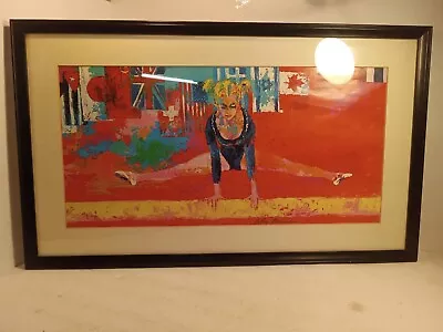 Leroy Neiman 1976 Olga Korbut Russian Olympic Gymnast Framed Print. • $74.47