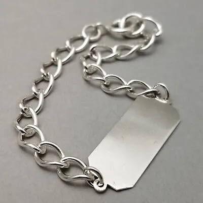 Vintage Solid Sterling Silver Identity Bracelet Small (Child's Size) 16cm 6.25  • $29.04