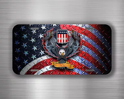 USA Eagle Patriot Vehicle License Plate Front Auto Tag Car Decor Bumper WH64 • $18.95