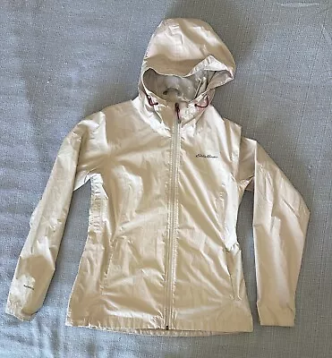 Eddie Bauer Women's WeatherEdge Rain Jacket Windbreaker Waterproof Ivory Sz XS • $25