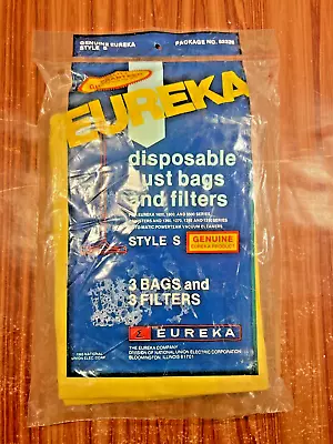 Eureka Style Style S Vacuum Bags Model 52326 USA 3 Bags Filters 1985 Vintage • $3.99