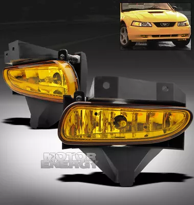 99-04 Ford Mustang Bumper Fog Light Lamp Yellow Lens 00 01 02 03 Left+right Pair • $33.95