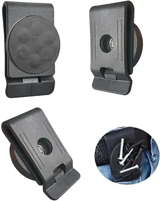 3 PCS Belt Magnetic Clips Heavy Duty Magnetic Tool Holder Black Magnet Belt Orga • $21.82