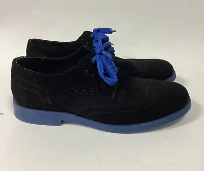 £15.95 • Buy Ask The Missus Unisex Retro Black And Blue Suede Brogues Mod Creeper UK 6.5 #B