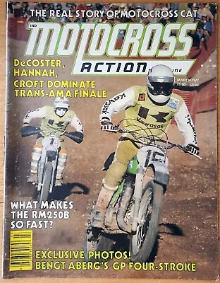 Motocross Action Magazine March 1977 Vintage MX RM250B DeCoster Hannah • $19.97