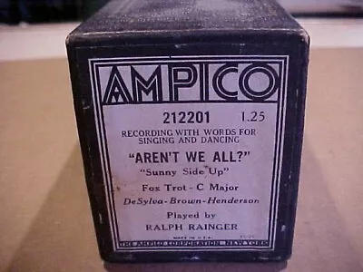 Ampico Aren't We All? Player Piano Roll • $4.99