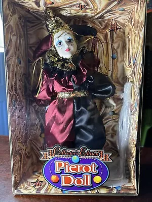 Pierot Doll Ceramic Clown New Collector's Edition Make Believe Ltd Vintage 1996 • $50