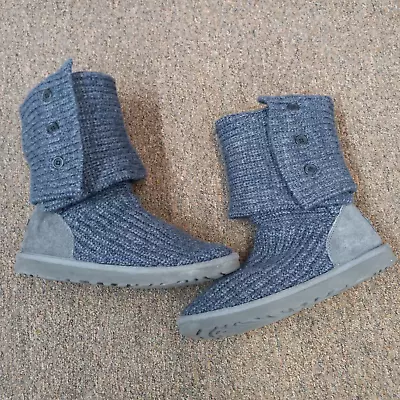 Ugg Womens Blue Gray Cardy Winter Boots Size 8 • $49.99