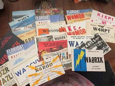 QSL Ham Radio Card Lot Of 27 From The 1970s From Across The U.S. To WV Operator • $12.50