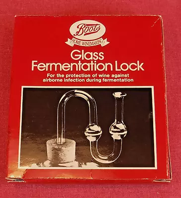 Vintage Boots Glass Fermentation Air Lock Wine Beermaking Distilling Brewing NEW • £10