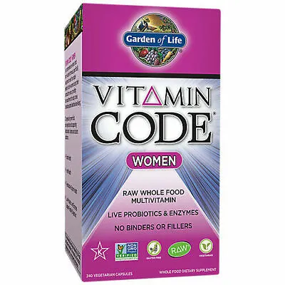 Garden Of Life Vitamin Code Women Multivitamin 240 Caps BB 1/25 • $39.99