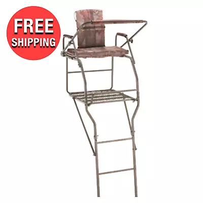 Extra-Large Ladder Padded Seat Tree Stand 18 Foot Tall Outdoor Hunt Game Sports  • $191.61