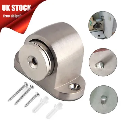 Home Stainless Steel Magnetic Door Stopper Door Protector Hidden Catch Holder UK • £8.88