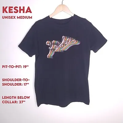 £17.99 • Buy Kesha Rainbow Concert Themed Shirt T Black MEDIUM