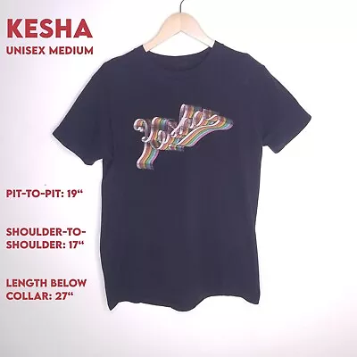 £17.99 • Buy Kesha Rainbow Concert Themed Shirt T Black MEDIUM