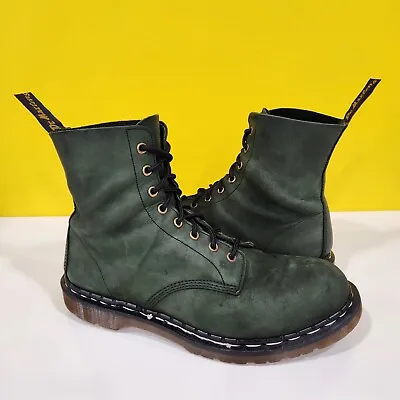 💥Dr. Martens Doc England MIE Rare 80's Vintage Green 1460 Boots UK10 US11💥 • $224