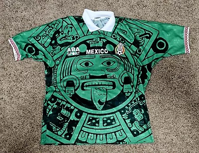 Mexico 1998 Home Size L ABA Sport Soccer Jersey Original Vintage Aztec • $250