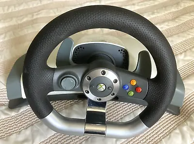 Microsoft Xbox 360 Wireless Racing Steering Wheel Force Feedback - NO Pedals • $24.95