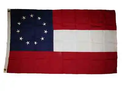 3x5 Embroidered First National Stars And Bars 11 100% SEWN COTTON Flag Grommets • $27.76