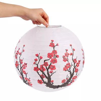 £4.84 • Buy 35cm Plum Blossom Round Paper Lantern Lamp Shade Chinese Oriental Style Ligh Cs