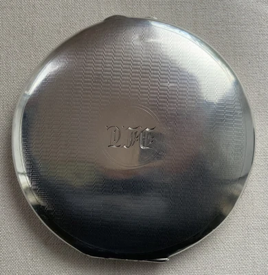 £65 • Buy Large Art Deco St.Silver Guilloche Powder Compact S. Blanckensee & Son 1927