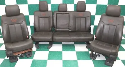15' F250 King Ranch Crew Mesa Leather Heat Cool Memory Buckets Backseat Seats • $2436.74
