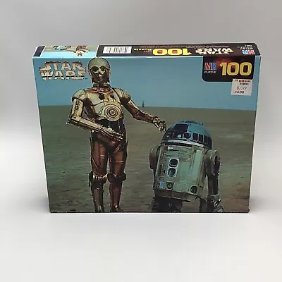 Star Wars MB Puzzle 100 Piece C3PO R2D2 Lucasfilm Sealed 1989 NOS New • $17.99