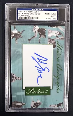 Mike Eruzione Signed 2014 HA Peerless II Index Card Autograph PSA/DNA Authentic • $39.99