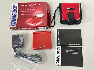 Nintendo Game Boy Advance SP Flame Red System AGS-001 Bundle Complete In Box! • $349.95