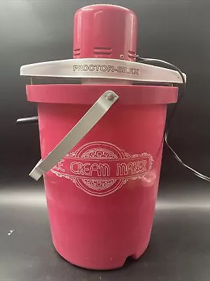 Vintage 1970s Hot Pink Rare Electric Proctor Silex Ice Cream Maker Work Orig Box • $129.99