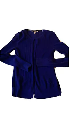 Victoria’s Secret Long Sleeve Button Up Sweater Size M Royal Blue/Purple. • $13