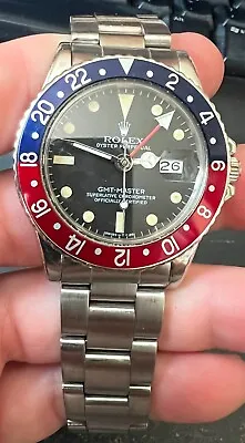 Rolex GMT-Master RED/BLUE 16750 Vintage Stainless Steel 40MM Preowned MATTE DIAL • $13046.25