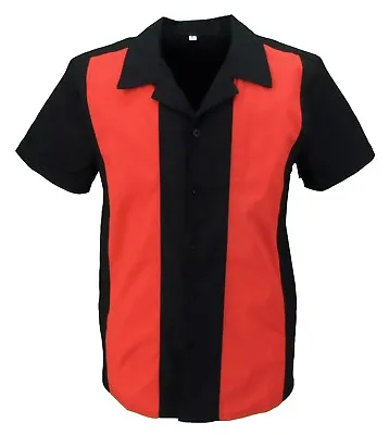 £29.99 • Buy Retro Black/Red Rockabilly Bowling Shirts