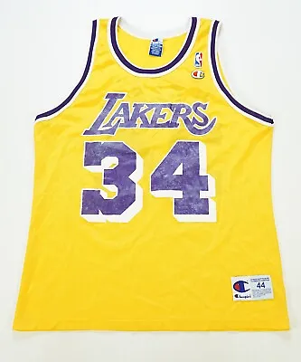 $39.99 • Buy Rare Vintage CHAMPION Shaquille Shaq O’Neal Los Angeles Lakers Jersey 90s SZ 44